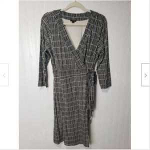 Ann Taylor Striped Wrap Dress